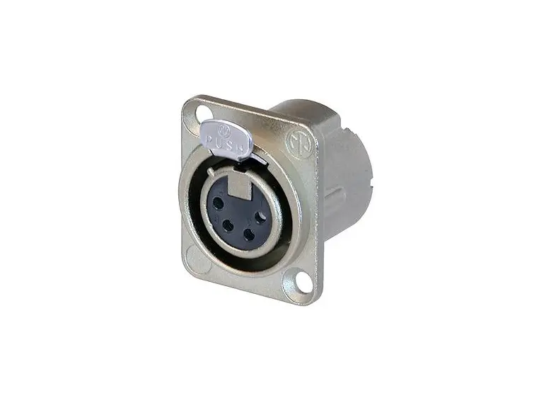 Neutrik NC4FD-LX XLR chassis 4P Hun Nikkel 